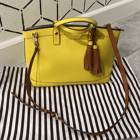【HENRI BENDEL】ハンドバッグ/ショルダーバッグ/イエロー/ビジュー HENRI BENDEL】ハンドバッグ/ショルダーバッグ/イエロー/ビジュー